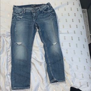 Silver boyfriend Capris